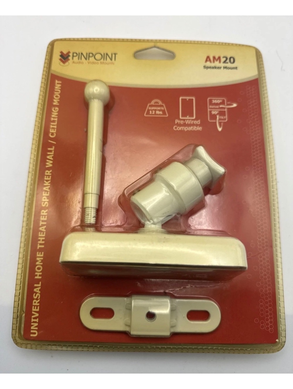 Pinpoint AM20 Universal Speaker Wall / Ceiling Mount – White – New Sealed